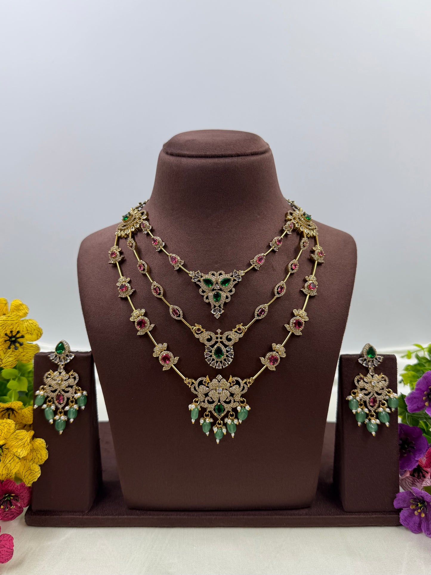 Roshni Three Layer Victorian Necklace