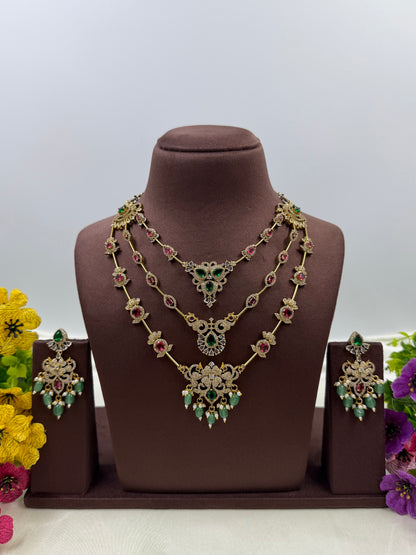 Roshni Three Layer Victorian Necklace