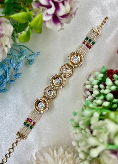 Sitara Moissanite Kundan Bracelet