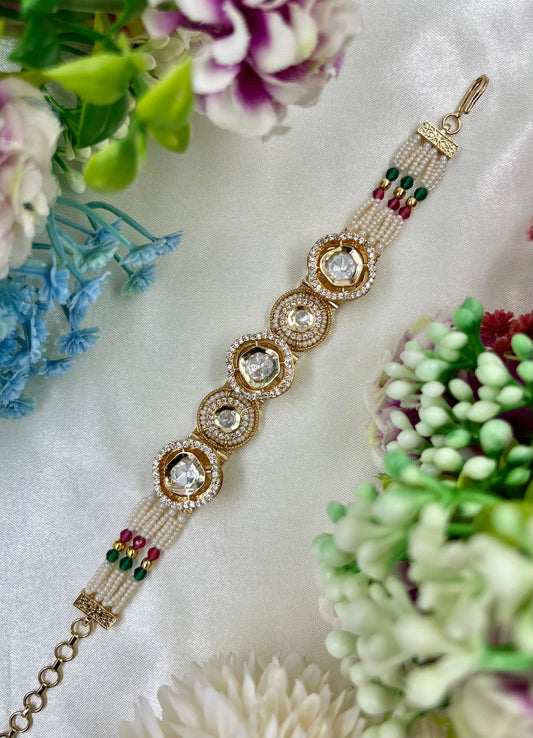 Sitara Moissanite Kundan Bracelet