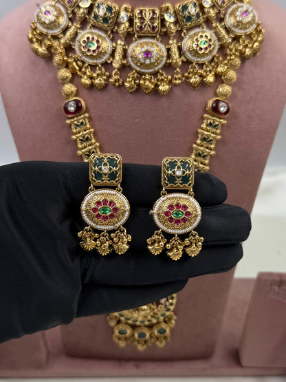 Madhavi Heritage Temple Combo Set