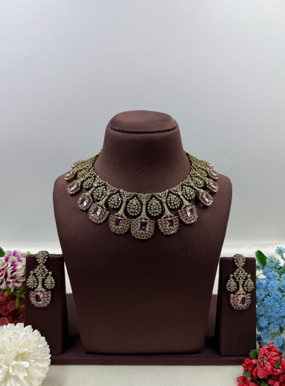 Tanvi Victorian American Dimond Necklace