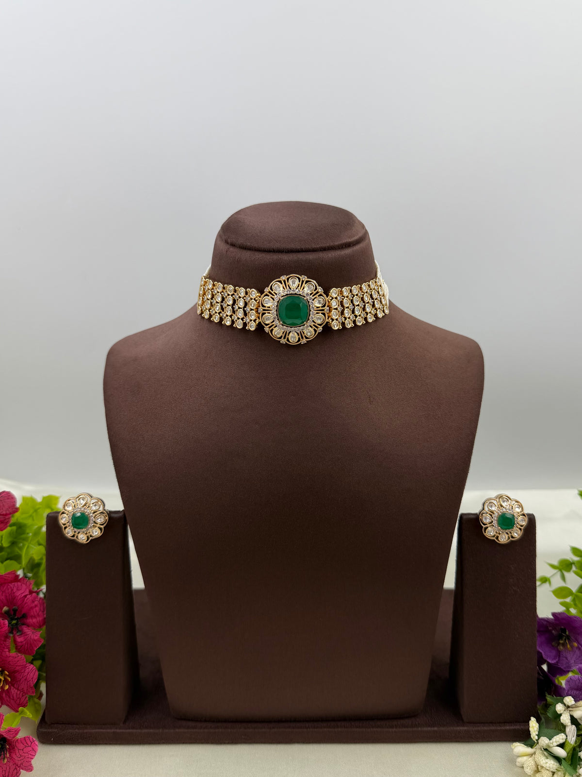 Siya Premium Moissanite Choker Set