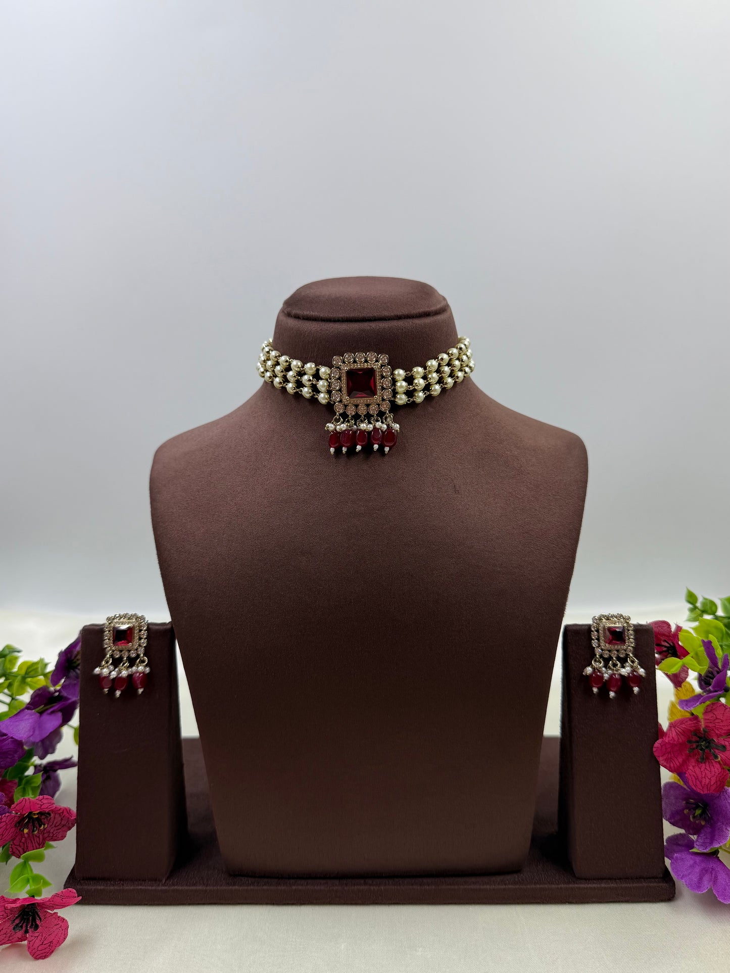 Shivani Victorian Traditional Choker Necklace