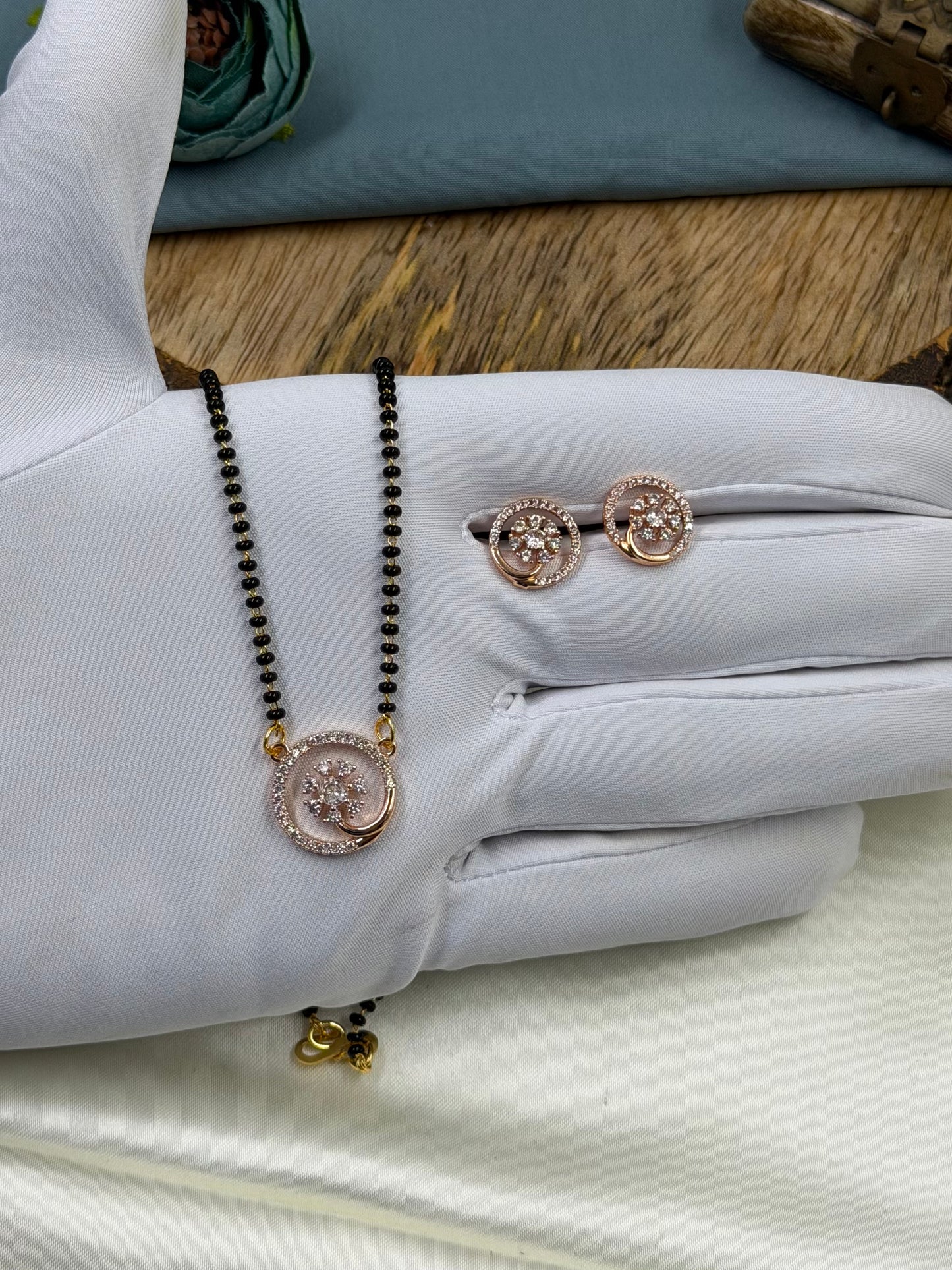 Devika Rose Gold Mangalsutra With Tops