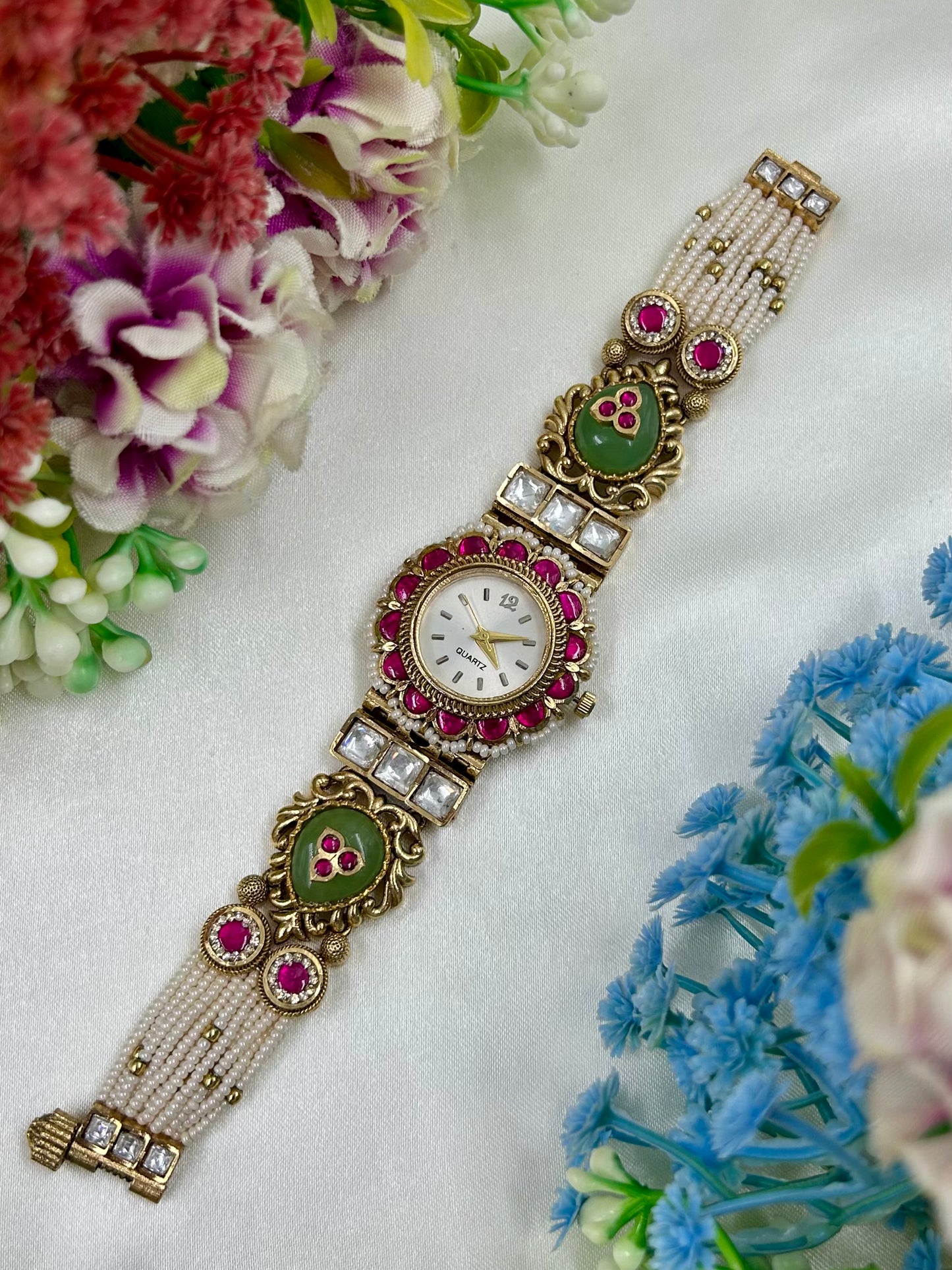 Usha Pachi Kundan Heritage Watch