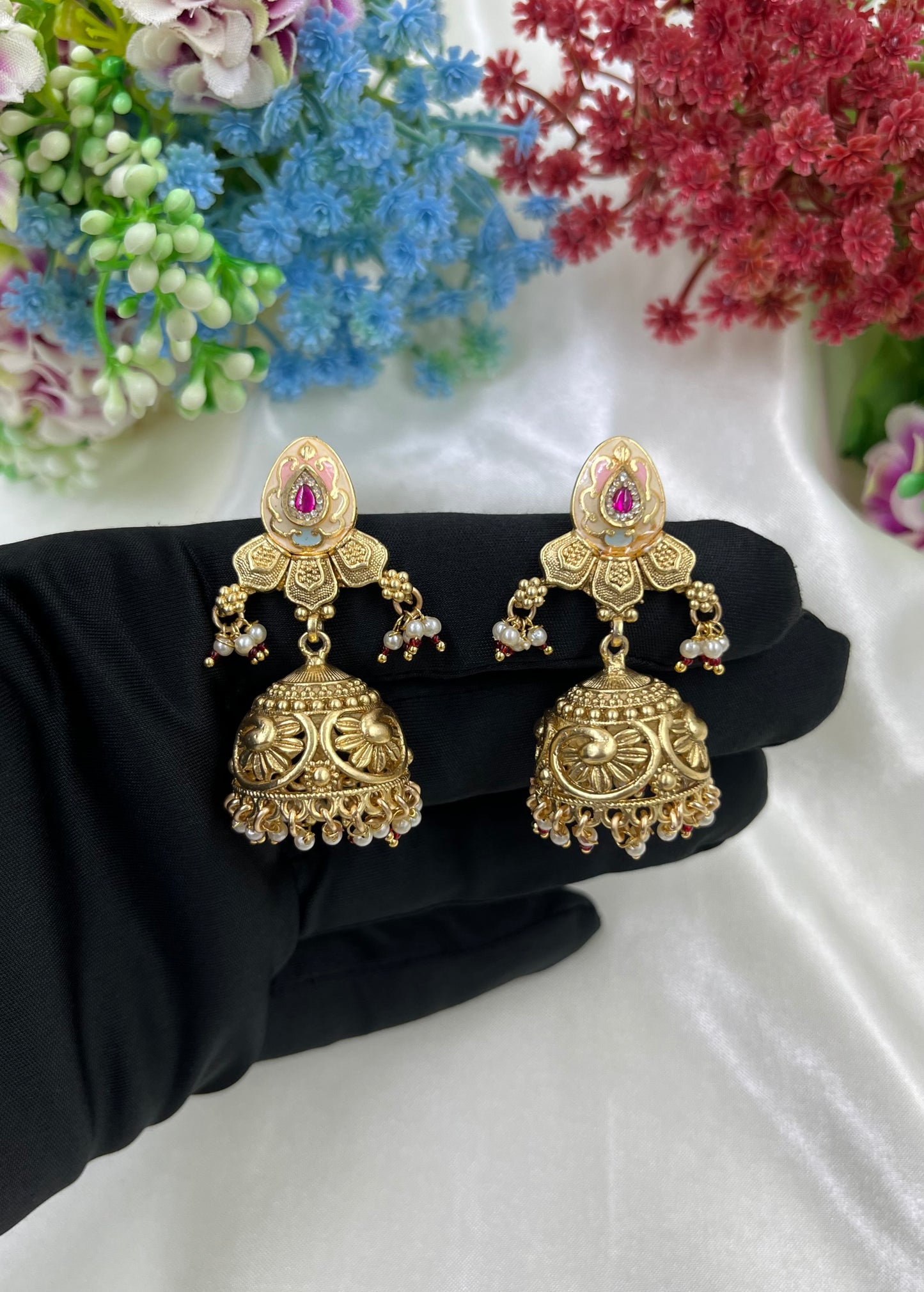 Aanvi Brass Jhumka