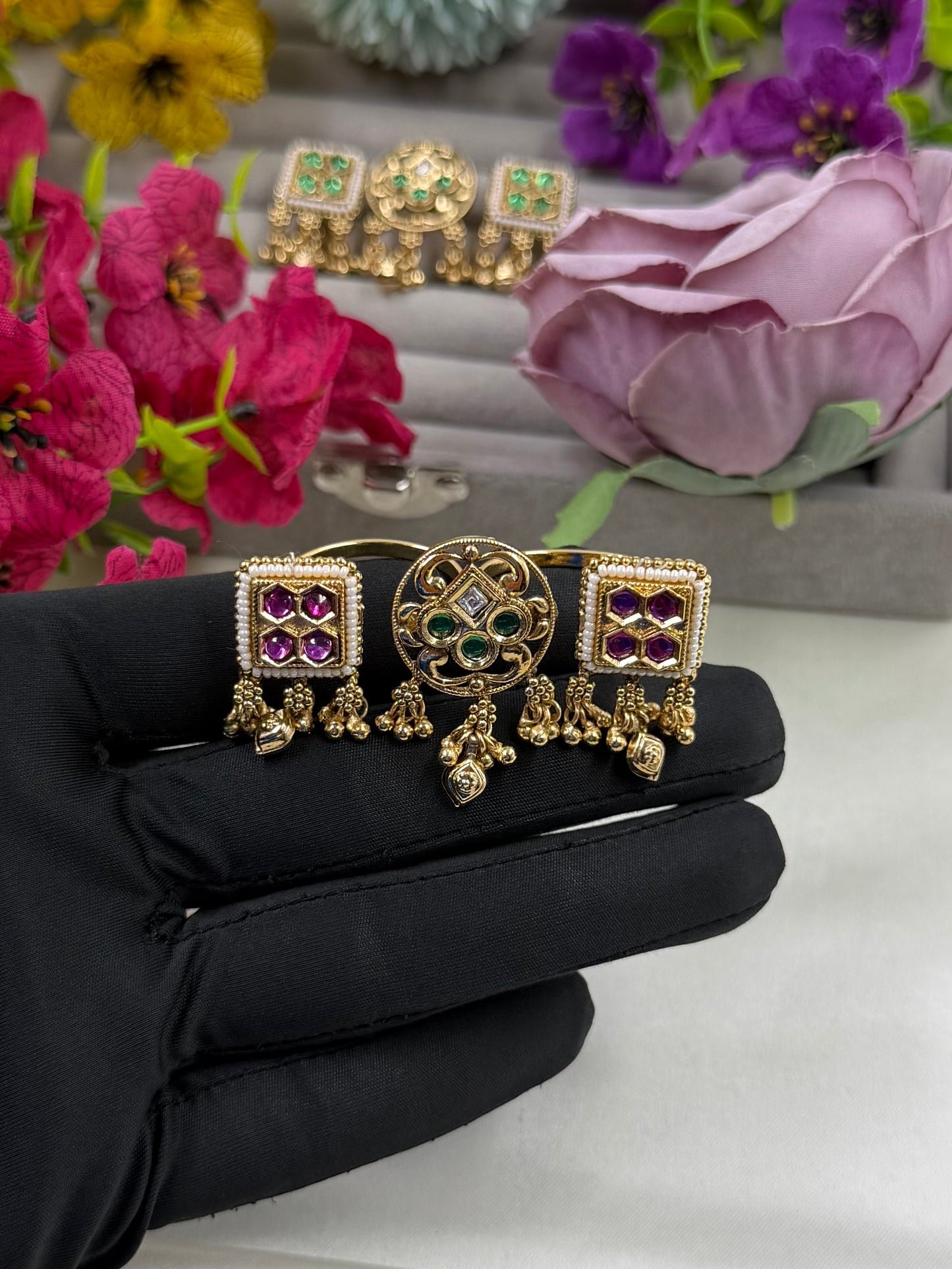 Sneha Heritage Ring (Adjustable)