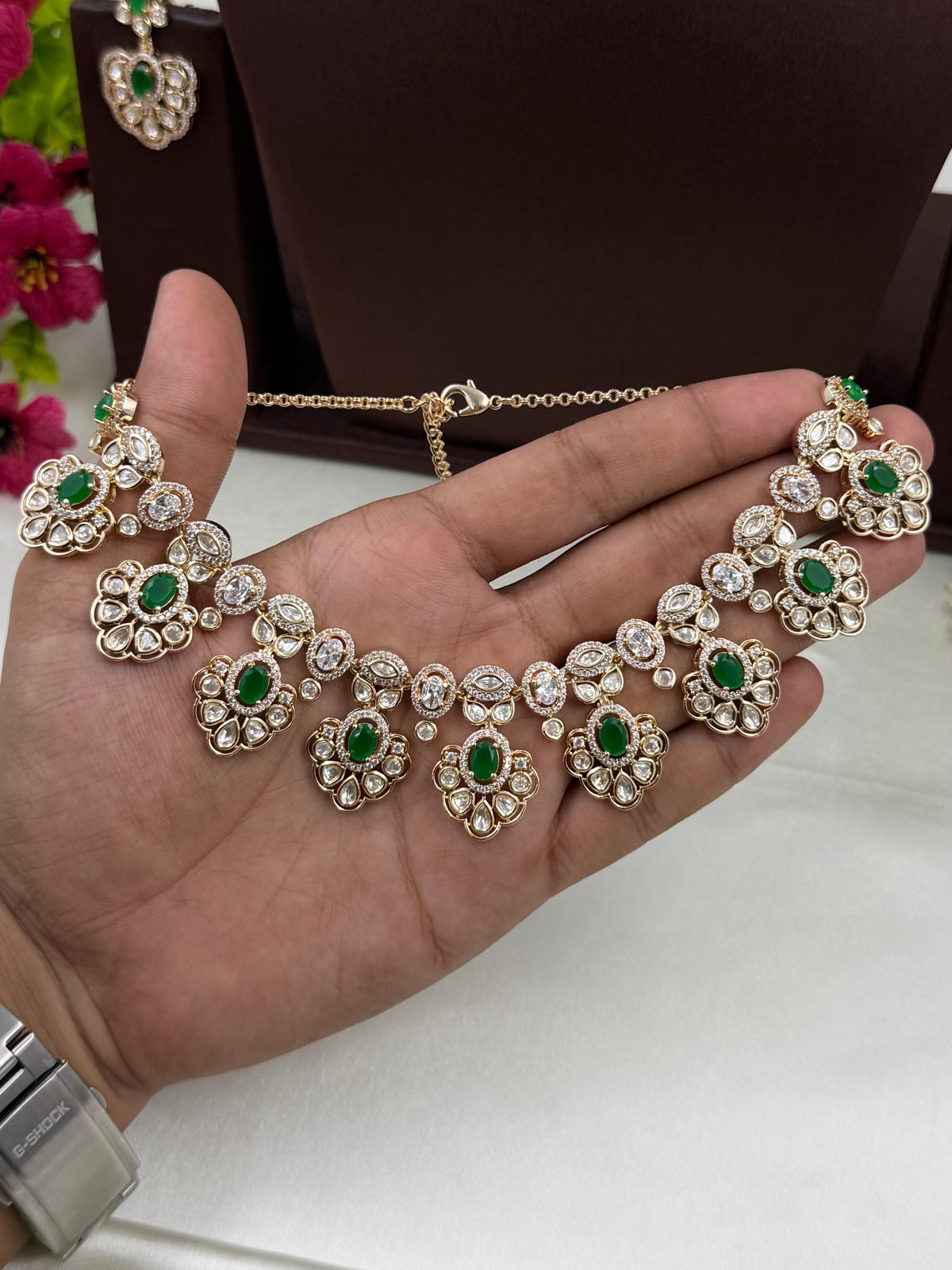 Vedika Moissanite Necklace Set