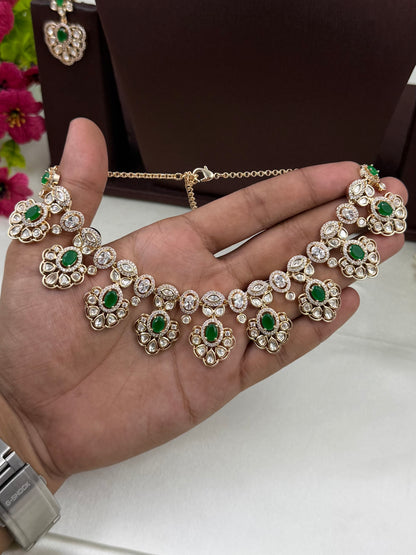 Vedika Moissanite Necklace Set