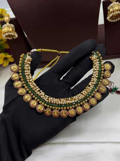 Lakshmi South Temple Traditional Necklace Set