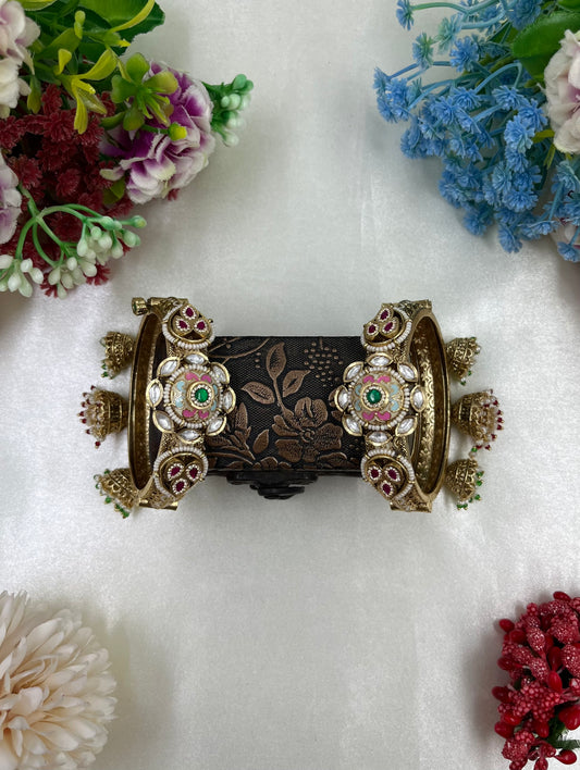 Addhi shree Heritage Jhumka Bangles (Openable)