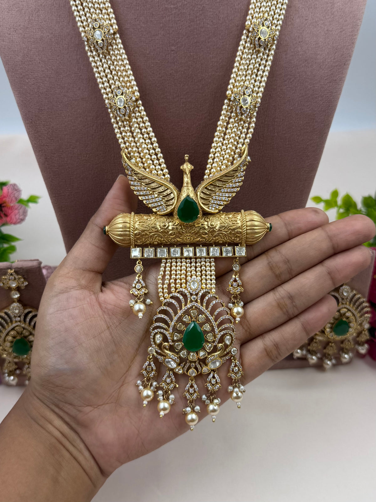 Anupama Royal Mayura Long Necklace Set