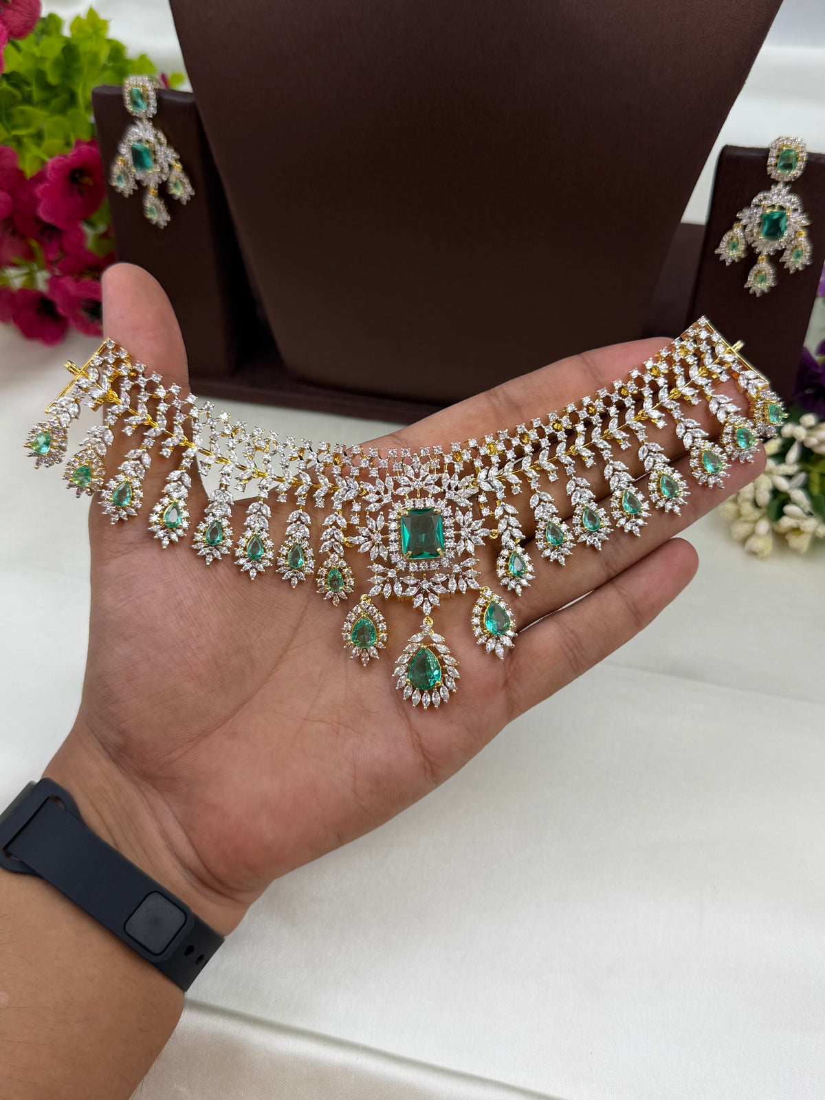 Maya American Diamond Two Tone Choke Necklace