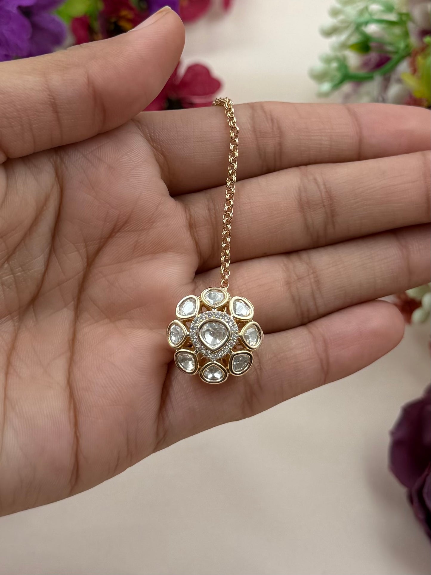 Alina Moissanite Mang Tika