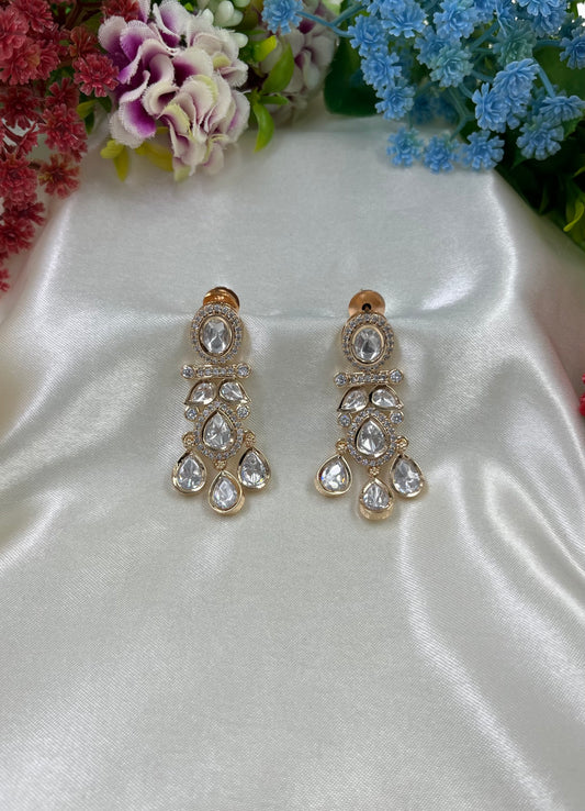 Tarabai Moissanite Kundan Earing