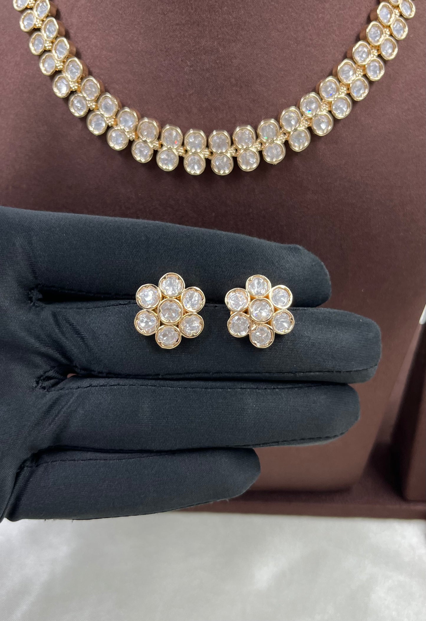 Aanya Moissanite Kundan Necklace Set