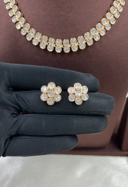 Aanya Moissanite Kundan Necklace Set