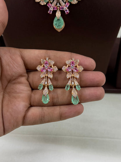 Zinnia American Diamond Necklace Set