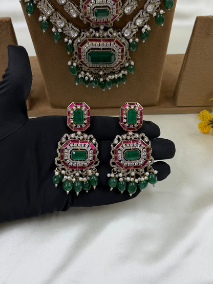 Brinda Victorian Long Necklace Set