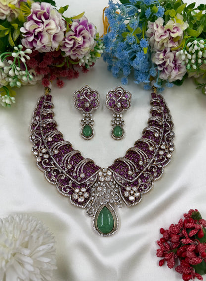 Maitri Jaipuri Kundan Necklace Set