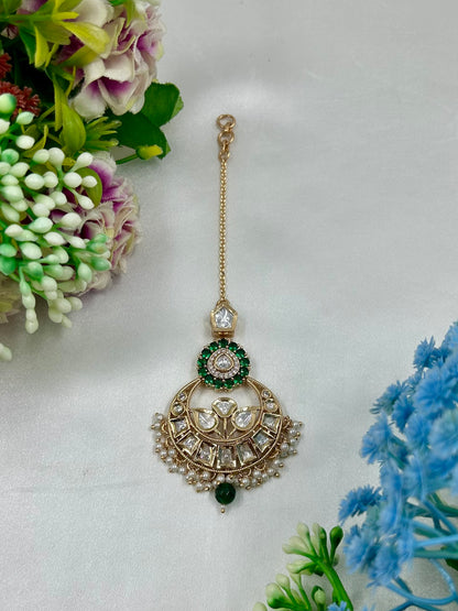 Shravani Moissanite Mang Tika