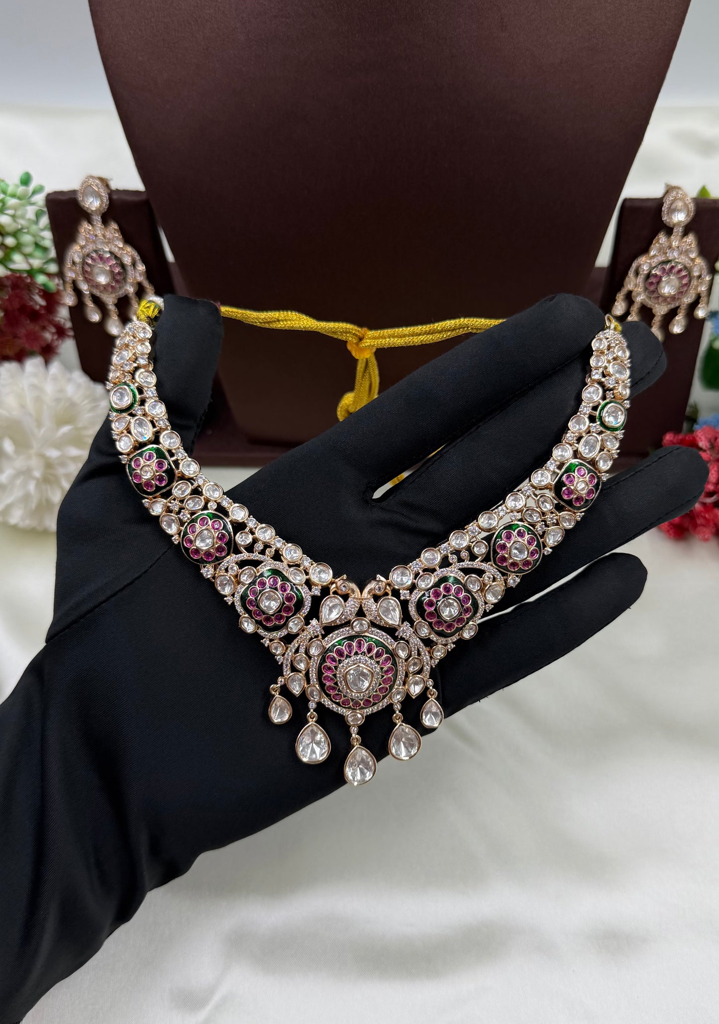 Kalindi Moissanite Necklace Set