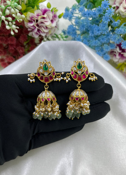 Ishana Jadau Pachi Kundan Jumka