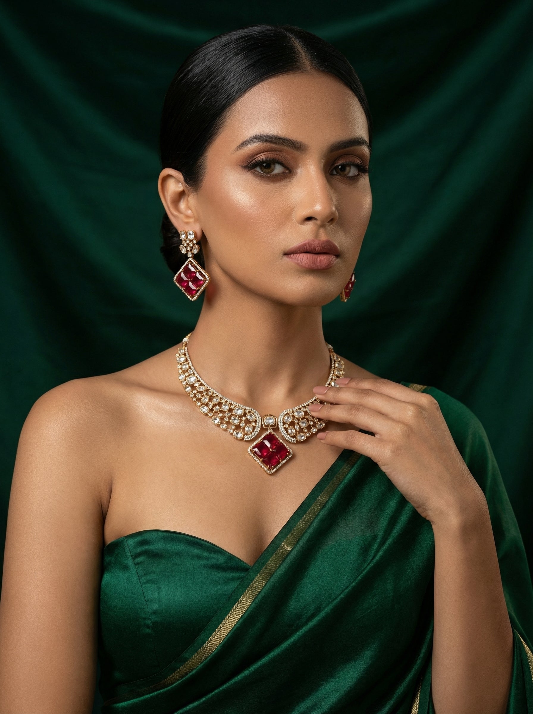 Vim Square Victorian Necklace Set