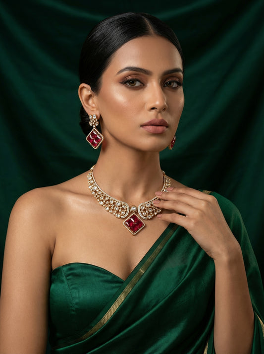 Vim Square Victorian Necklace Set