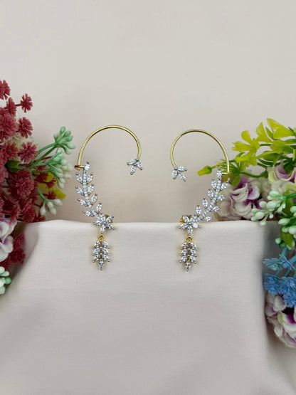 Daisy American Diamond Two Tone Earcuff