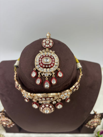 Zayra Zewar Moissanite Kundan Necklace