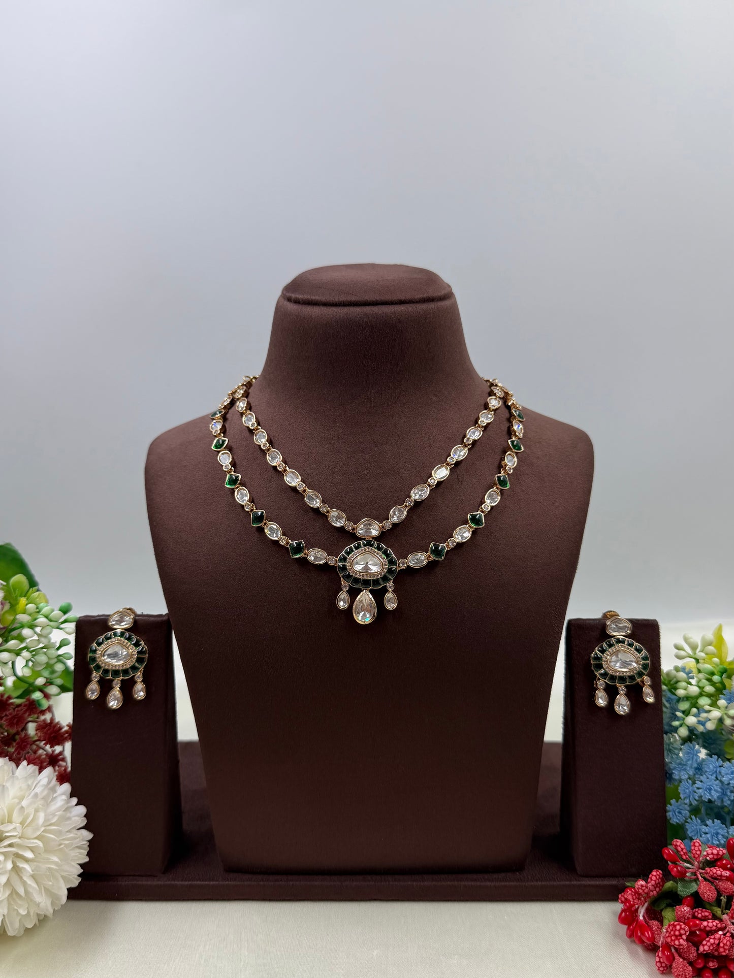 Ruhi Moissanite Double Layering Necklace