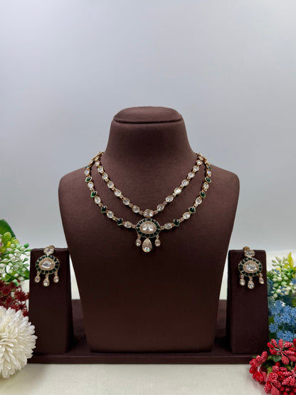 Ruhi Moissanite Double Layering Necklace