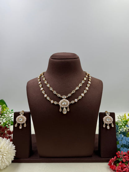 Ruhi Moissanite Double Layering Necklace