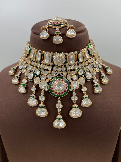 Meher Choker Moissanite Kundan Necklace