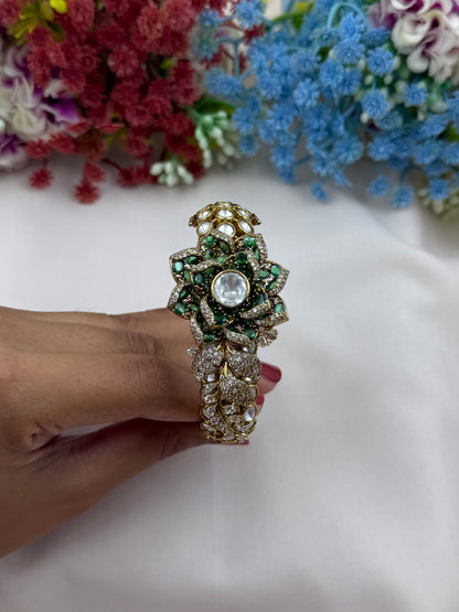 Priyanka Victorian Moissanite Kada (Openable)