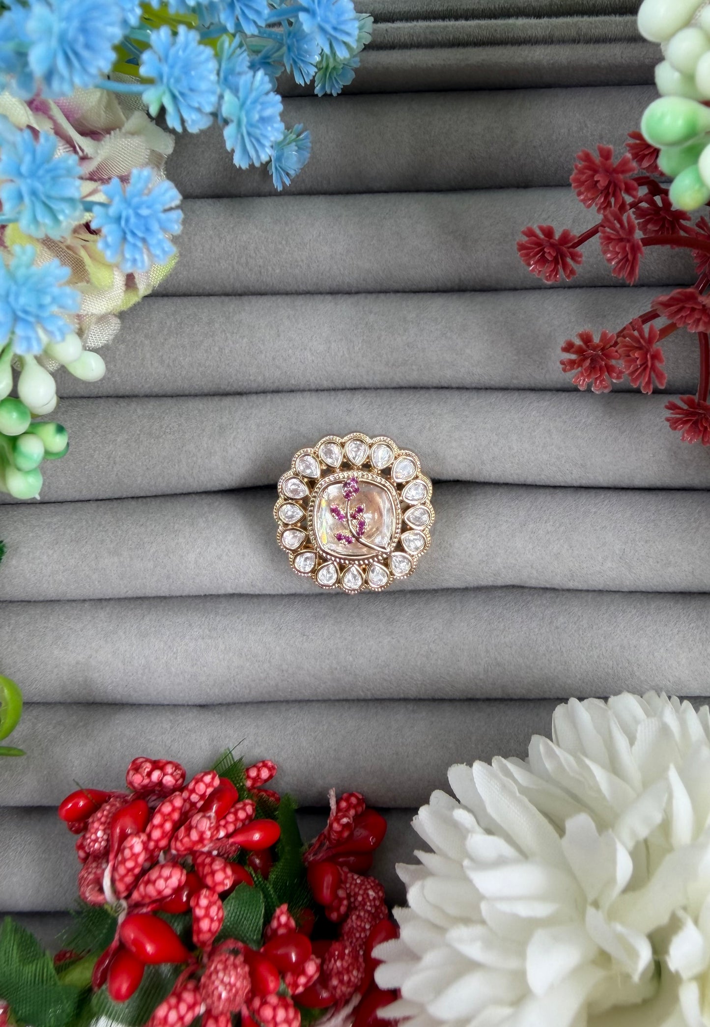 Anjali Moissanite Premium Ring