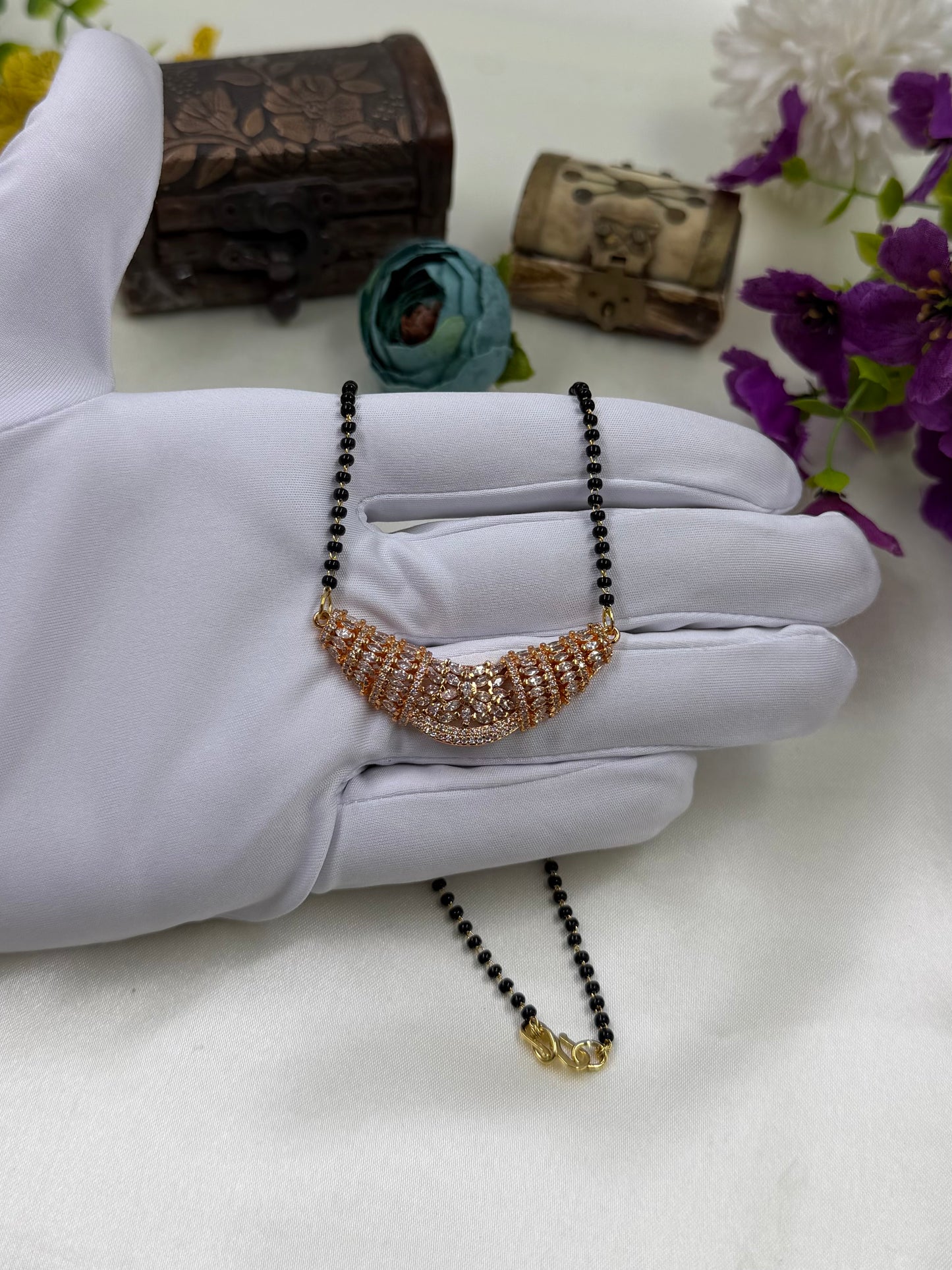 Royal Curved Rose Gold Mangalsutra