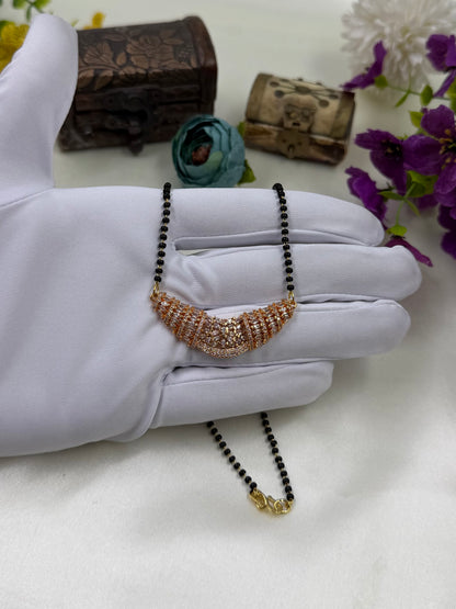 Royal Curved Rose Gold Mangalsutra