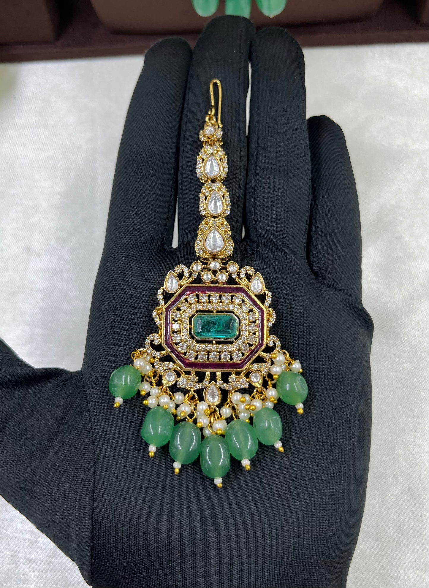 Nisha Semi Long Necklace Set