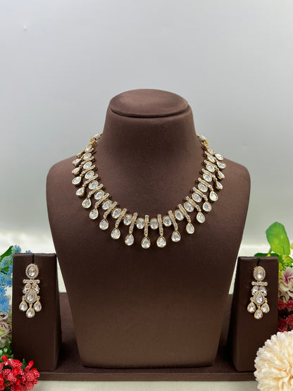 Ria Moissanite Drops Necklace