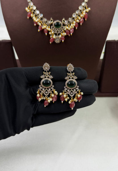 Delicate Peacock Victorian Necklace Set