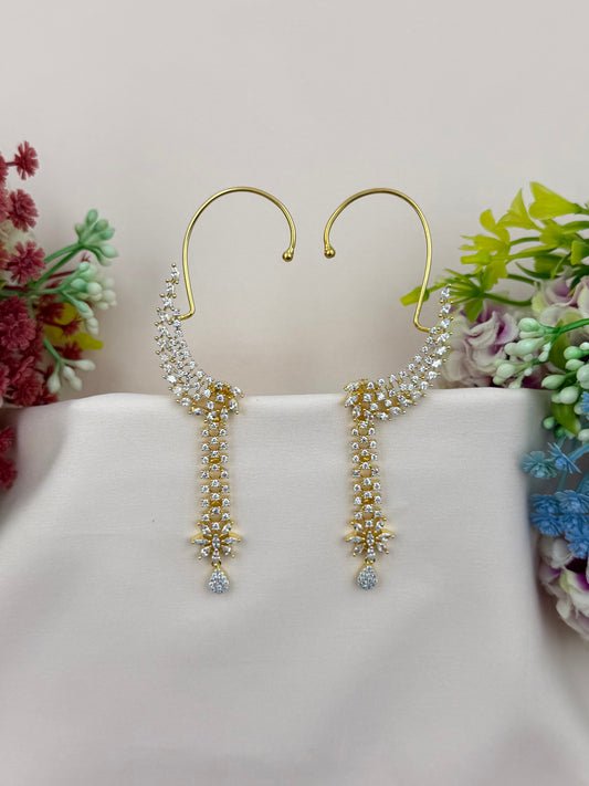 Clara American Diamond Two Tone Earcuff