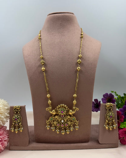 Trupti Traditional Temple Long Necklace Set