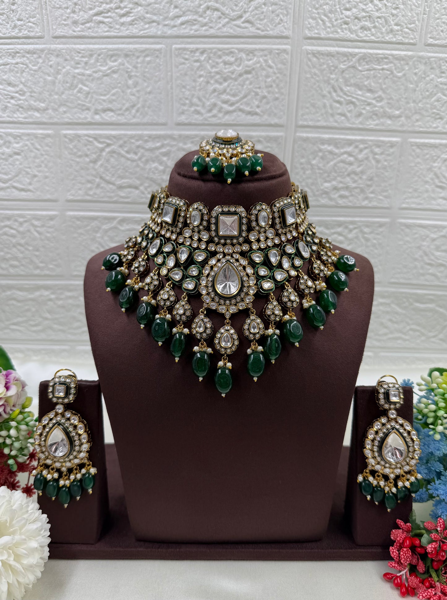 Trisha Polki Kundan Necklace Set
