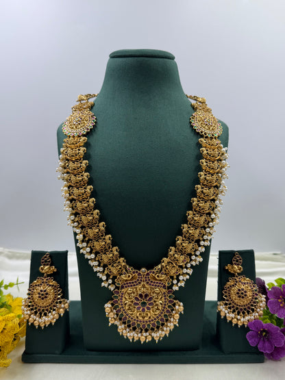 Kakoli Traditional Temple Long Necklace Set