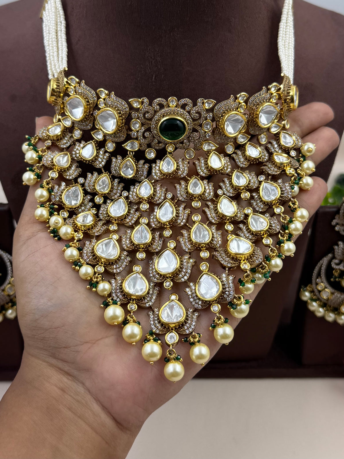 Sujata Victorian Moissanite Choker Necklace Set