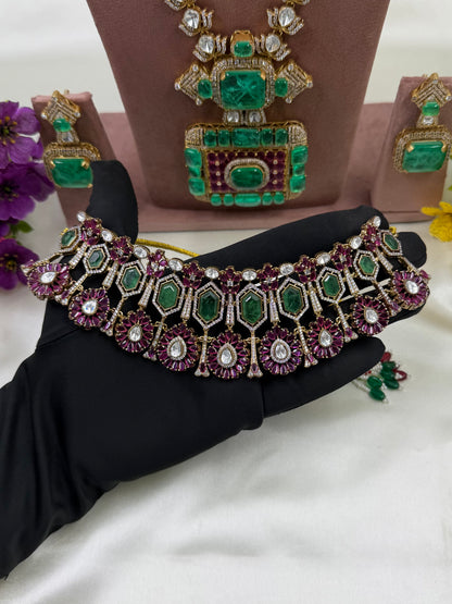 Mallika Royal Jaipuri Kundan Combo Set