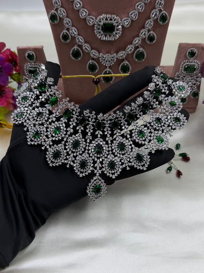 Tina Premium American Diamond Combo Set